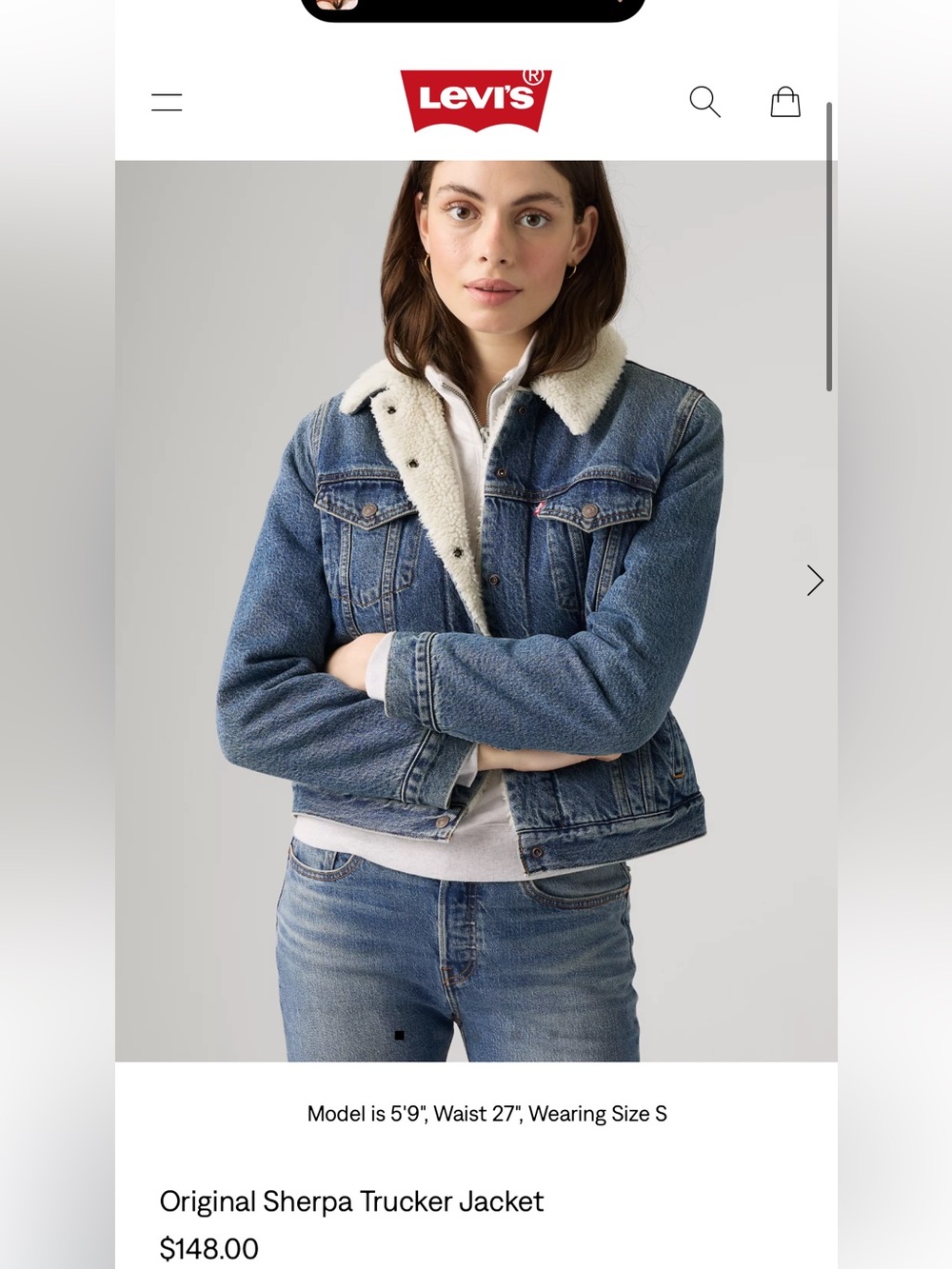 Levi’s trucker sherpa jacket
